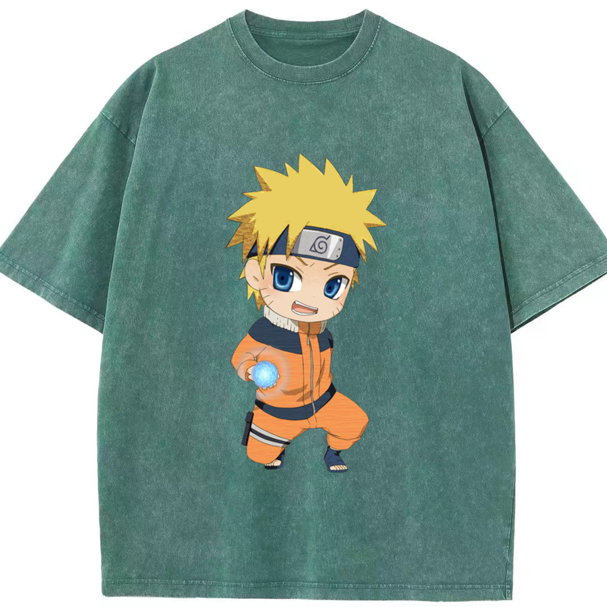 （画像用） NARUTO -ナルト- うずまき ナルト Uzumaki Naruto 綿100% ヴィンテージ風 半袖Tシャツ（フロントプリント）